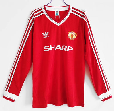 Manchester United 86/88 Home Retro Shirt - Long Sleeve