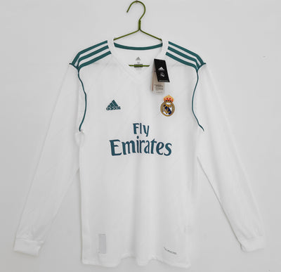 Real Madrid 17/18 Home Retro Shirt - Long Sleeve