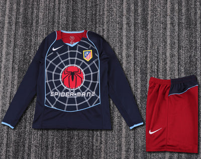 Atletico Madrid 04/05 Children's Away Retro Set - Long Sleeve