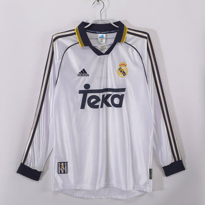 Real Madrid 98/00 Home Retro Shirt - Long Sleeve