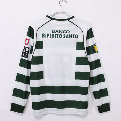 Sporting 01/03 Home Retro Shirt - Long Sleeve