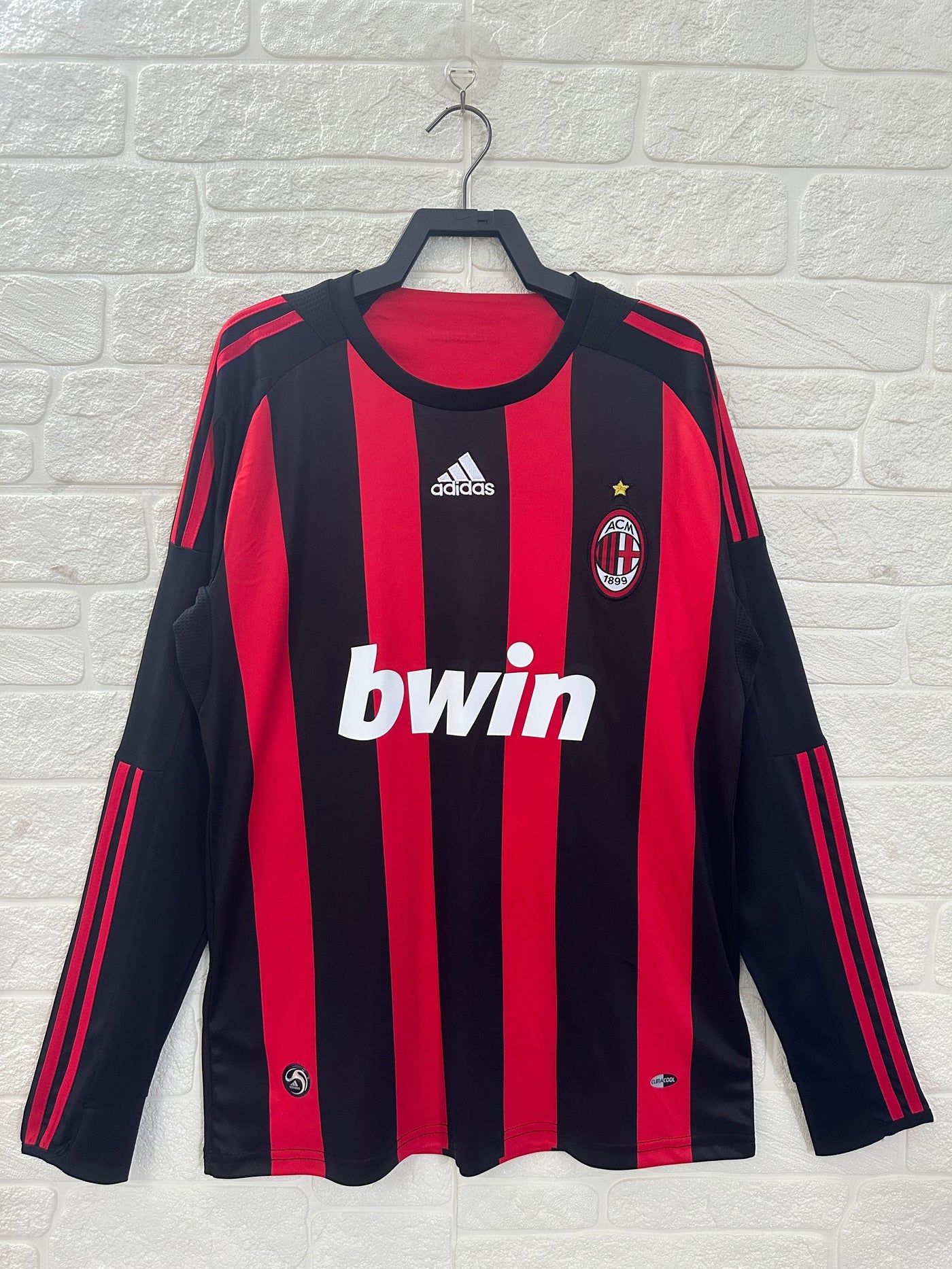 Milan 08/09 Home Retro Shirt - Long Sleeve