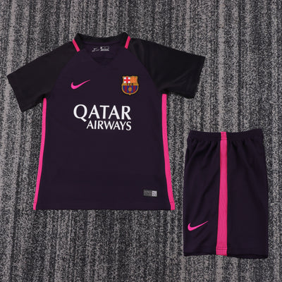 Barcelona 16/17 Children's Away Retro Set