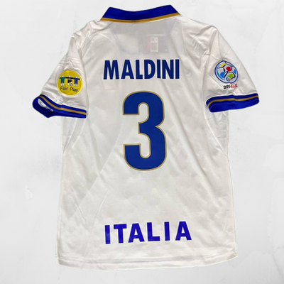 Italy 1996 Away Shirt - Paolo Maldini #3 (+Patches)