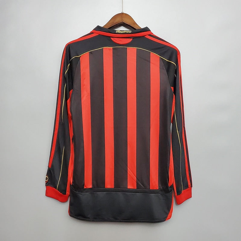 Milan 06/07 Home Retro Shirt - Long Sleeve