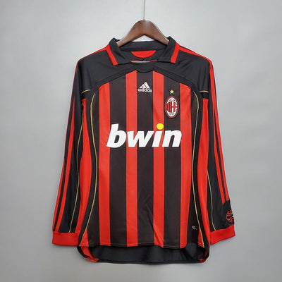 Milan 06/07 Home Retro Shirt - Long Sleeve