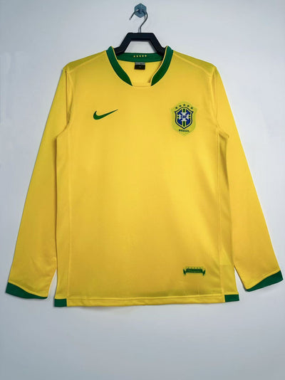 Brazil 2006 Home Retro Shirt - Long Sleeve