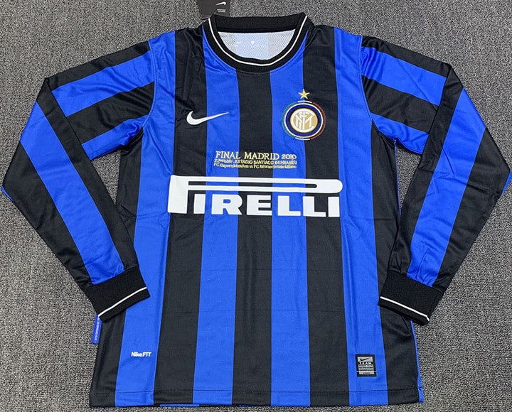 Inter Milan 09/10 UCL Home Retro Shirt - Long Sleeve