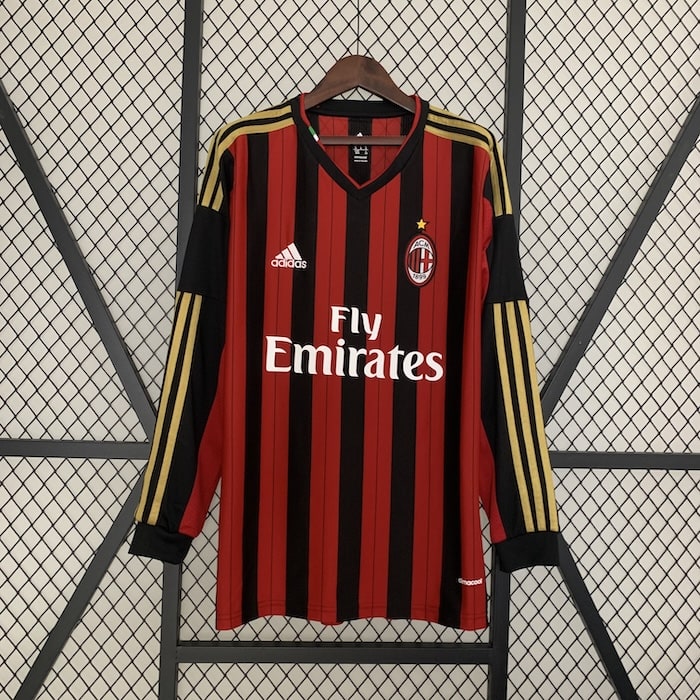Milan 13/14 Home Retro Shirt - Long Sleeve