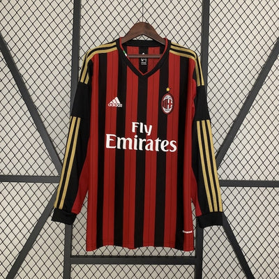 Milan 13/14 Home Retro Shirt - Long Sleeve