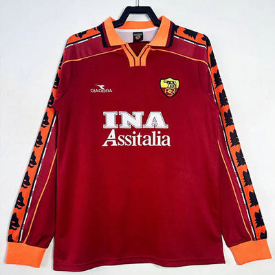 Roma 98/99 Home Retro Shirt - Long Sleeve