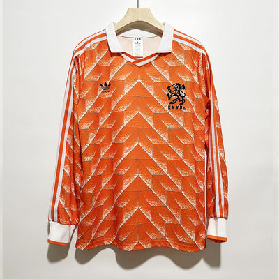 Netherlands 1988 Home Retro Shirt - Long Sleeve