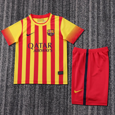 Barcelona 13/14 Children's Away Retro Set