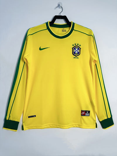 Brazil 1998 Home Retro Shirt - Long Sleeve