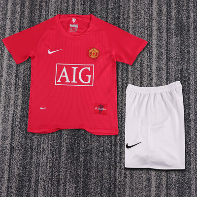 Manchester United 07/08 Children's Home Retro Set