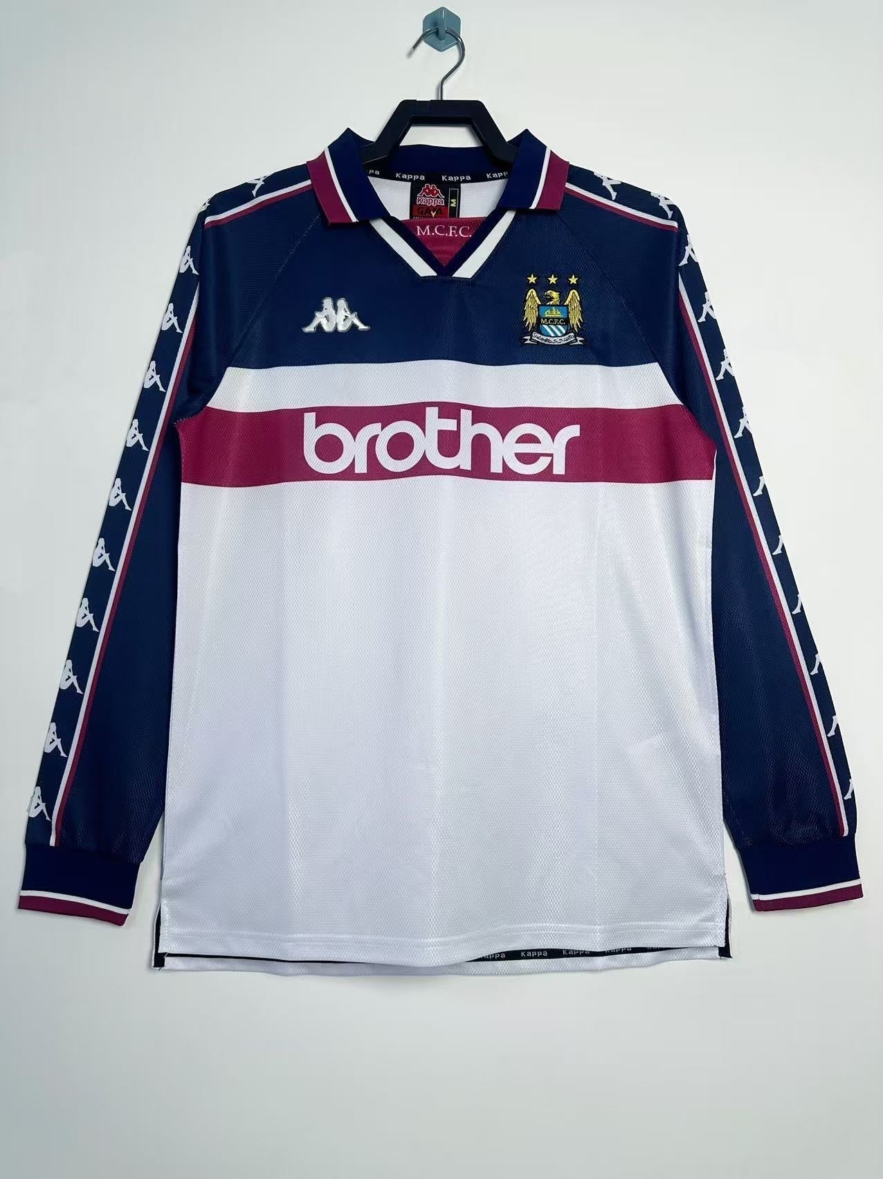 Manchester City 97/98 Away Retro Shirt - Long Sleeve