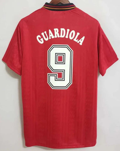 Spain 1994 Home Retro Shirt - GUARDIOLA #9
