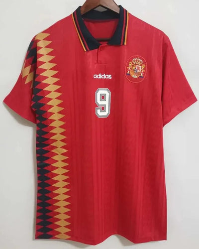 Spain 1994 Home Retro Shirt - GUARDIOLA #9