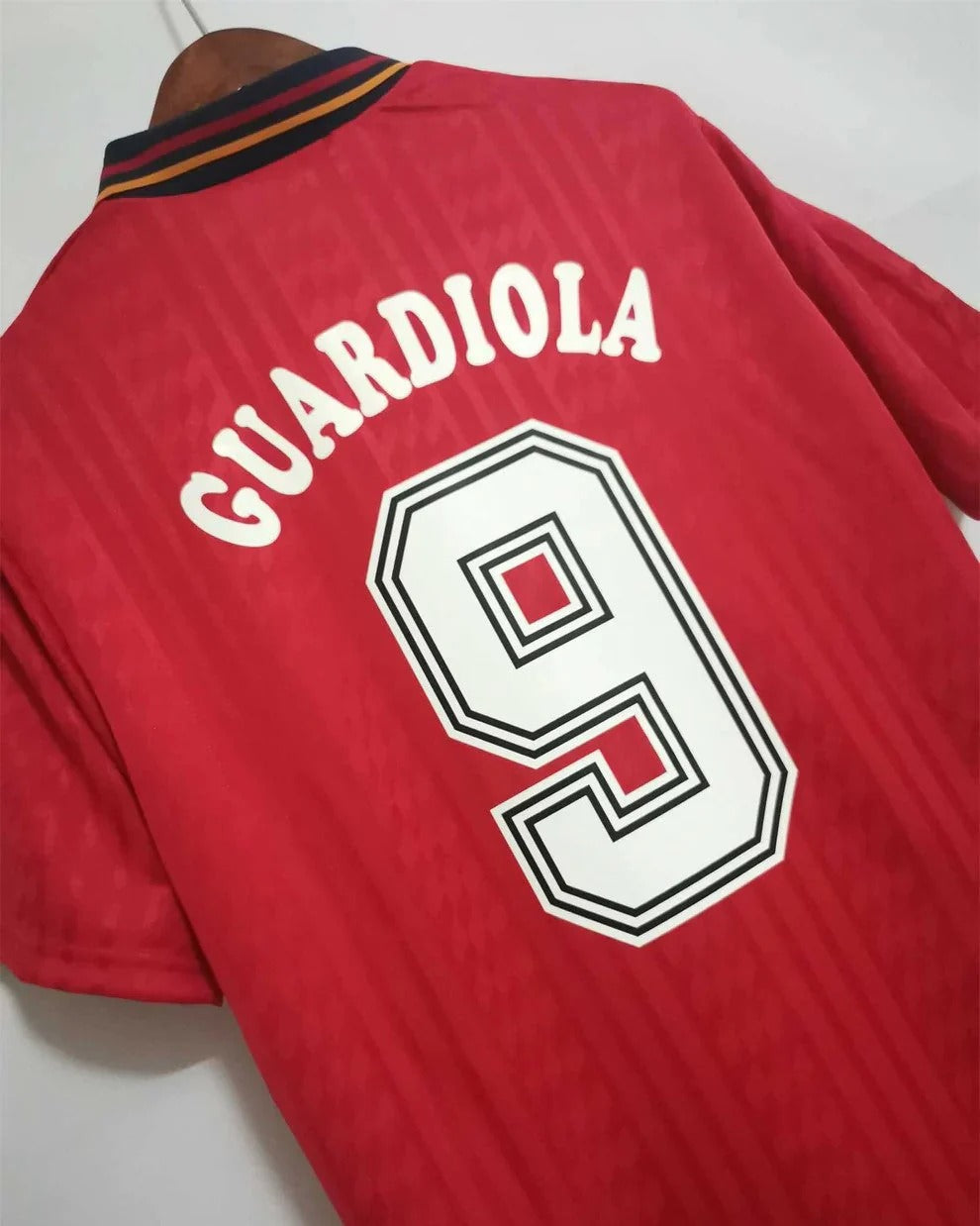 Spain 1994 Home Retro Shirt - GUARDIOLA #9