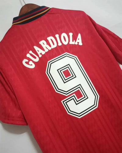 Spain 1994 Home Retro Shirt - GUARDIOLA #9