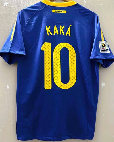 Brazil 10/11 Away Retro Shirt - KAKA #10 (+Patches)
