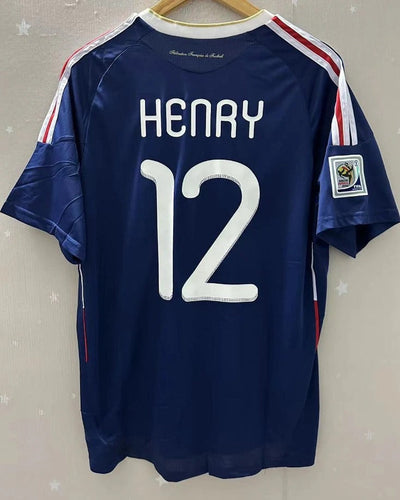 France 10/11 Home Retro Shirt - HENRY #12 (+Patches)