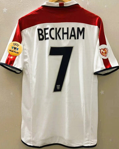 England 04/05 Home Retro Shirt - BECKHAM #7 (+Patches)